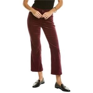 NWT Womens Current/Elliott Boulevard Claret
Burgundy Mid-Rise Velvet Jeans